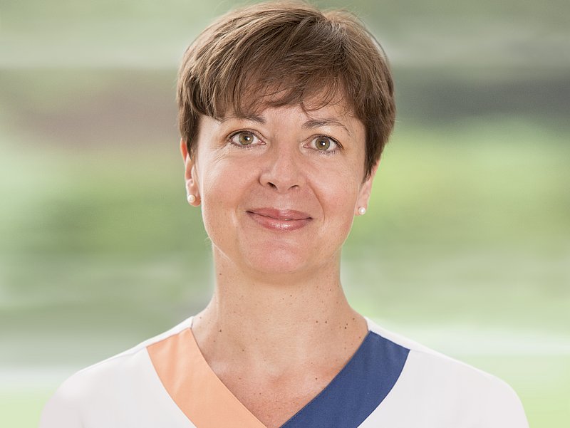 Porträtfoto von Frau Foltyn, Krankenpflegerin am MHK Bergheim